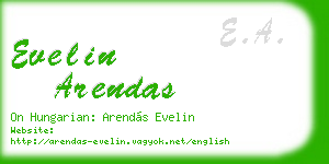 evelin arendas business card